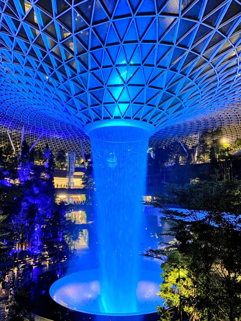 Visit The Grand Finale — Jewel Changi Night Vortex at Jewel Center during your Singapore airport stopover